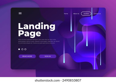Abstract landing page vector design in eps 10