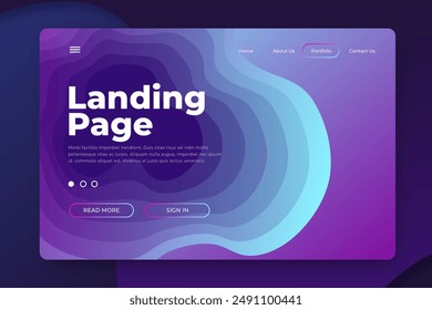 Abstract landing page vector design in eps 10
