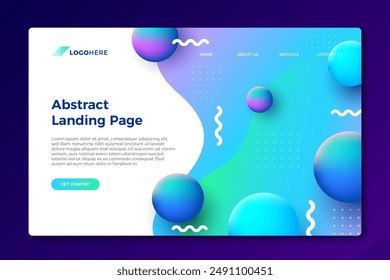 Abstract landing page vector design in eps 10