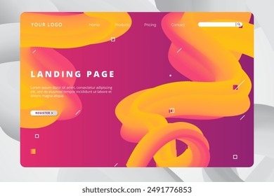 Abstract landing page vector design in eps 10