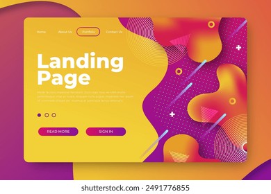 Abstract landing page vector design in eps 10