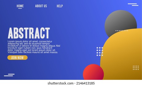 abstract landing page vector template 