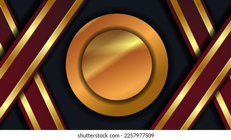 abstract landscape 4k luxury on black, red, gold, background, dark with glitter and glowing gold shape gold combination. Luxury and elegant design. Vector illustration for background percentation