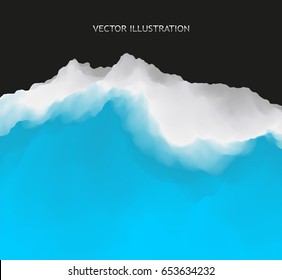 Abstract Landscape Background. 3d Vector Illustration. 