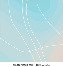 Abstract landscape background with colorful shapes. Contemporary art vector illustration.