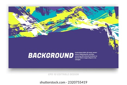 Abstract landscape background cover design with brush strokes concept. Design element for posters, magazines, book covers, brochure template, flyer, presentation.
