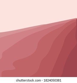 Abstrakter Landschaftshintergrund. Eine Wüste in trendigen Farben. Zeitgenössische Kunst, Vektorgrafik.