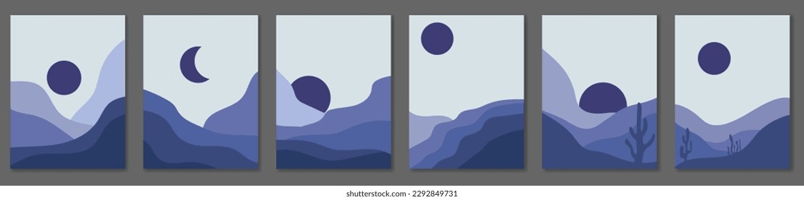Abstract landscape background. Design for wall art home decoration, prints, digital and smart phone wallpaper, fabric