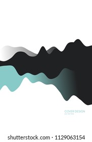 Abstract landscape background with dynamic effect. Technology style. Design Template. Motion vector illustration.