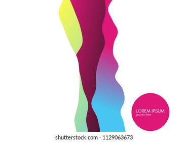 Abstract landscape background with dynamic gradients. Motion vector illustration.