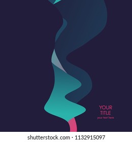Abstract landscape background with dynamic gradients. Booklet Template. Motion vector illustration.