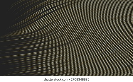 Vetor de padrão de linha desenhada à mão de fundo de paisagem abstrata