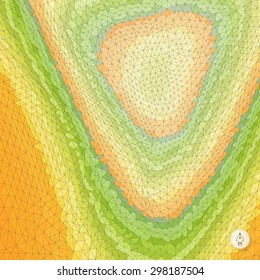Resumen del paisaje de fondo. Mosaico. Ilustración vectorial de tecnología 3d. Se puede usar para banner, volante, portada de libros, afiches, banners web. 