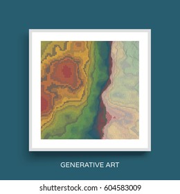 Abstract Landscape Background. Mosaic. Textbook, booklet or notebook mockup.  Cover design template. Vector Illustration. 