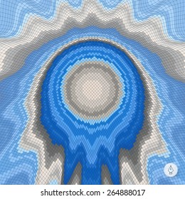 Abstract landscape background. Mosaic vector illustration. Can be used for banner, flyer, book cover, poster, web banners.
