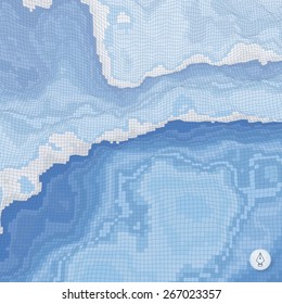 Abstract landscape background. Mosaic vector illustration. Can be used for banner, flyer, book cover, poster, web banners. 