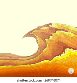 Abstract landscape background. Mosaic vector illustration. Can be used for banner, flyer, book cover, poster, web banners. 