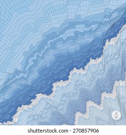 Abstract landscape background. Mosaic vector illustration. Can be used for banner, flyer, book cover, poster, web banners. 