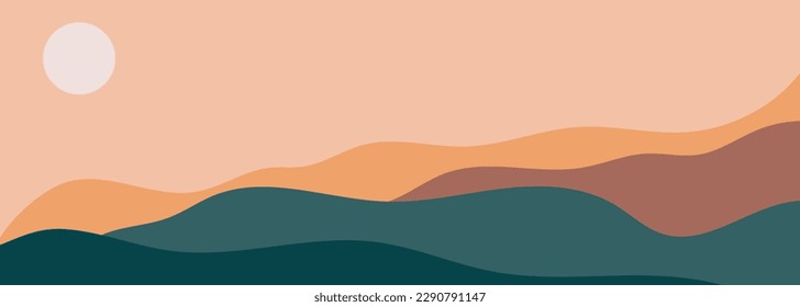 Resumen del paisaje de fondo. Ilustración del vector