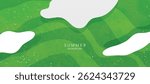 Abstract landscape background vector. Panorama view wallpaper in minimal design with cloud, mountain. Illustration for print, interior, wall art, decoration, cover, banner.