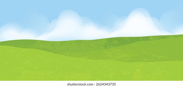 Vetor de fundo de paisagem abstrato. Panorama ver papel de parede em design mínimo com nuvem, montanha, céu. Ilustração para impressão, interior, arte de parede, decoração, capa, banner.