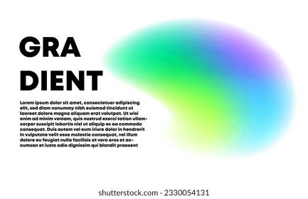 Abstract landscape banner template. Beautiful colorful gradation of bright colors. Trendy gradient poster