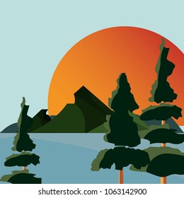 Abstract landscape design