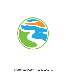 Abstract landscape design for element design on the white background. Vector illustration EPS.8 EPS.10
