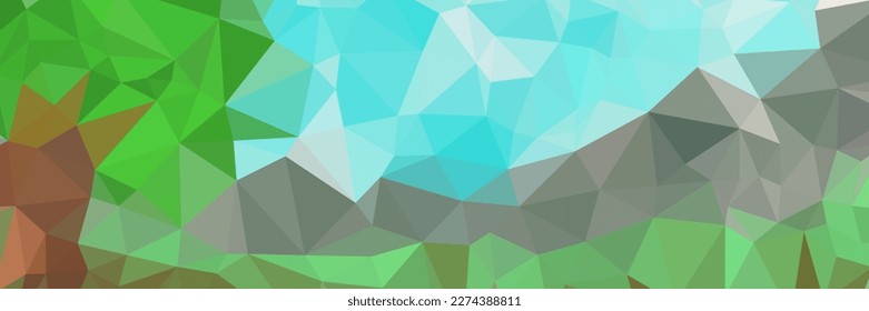 abstract landscape earth background with triangles
