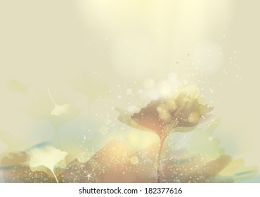 Abstract landscape / Enchanting gold nature  