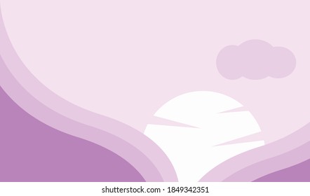 Abstract landscape flat background illustration. Suitable for banners, wallpapers and websites. Vector illustration