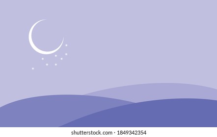 Abstract landscape flat background illustration. Suitable for banners, wallpapers and websites. Vector illustration