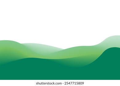 Resumo paisagem verde colinas vale vetor ilustração fundo