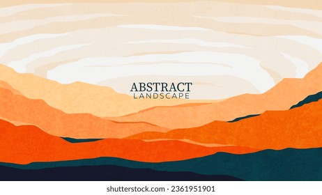 Abstract landscape with hilly terrain.	
