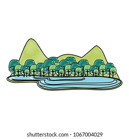 Abstract landscape icon