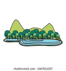 Abstract landscape icon