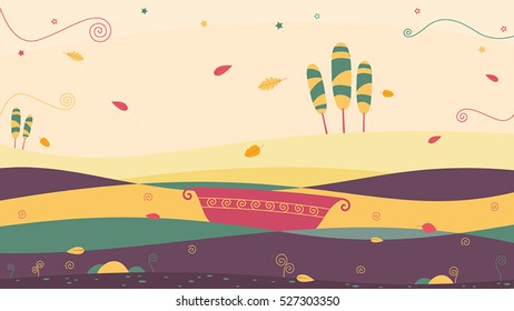 Abstract Landscape Illustration