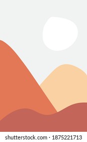 Abstrakte Landschaftsgrafik, Hintergrund für Innen- und Designzwecke 
