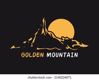 Logo del paisaje abstracto. Antecedentes naturales de tus medios sociales. Sunset y sunrize , ilustración de las montañas. Ilustración del vector
