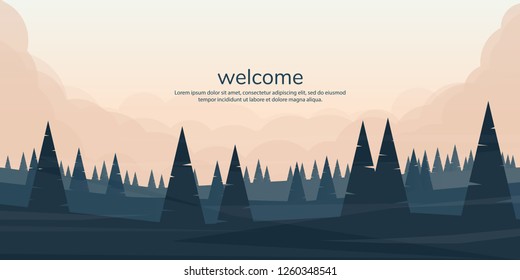 Abstract landscape. Minimalist style
