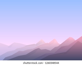 Abstract landscape. Minimalist style
