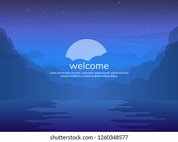 Abstract landscape. Minimalist style
