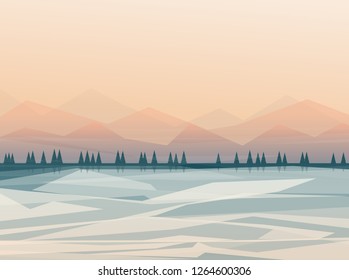 Abstract landscape. Minimalist style
