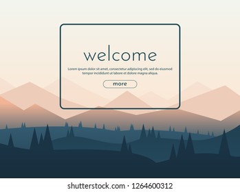 Abstract landscape. Minimalist style