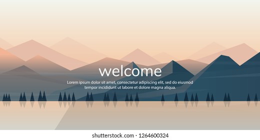 Abstract landscape. Minimalist style