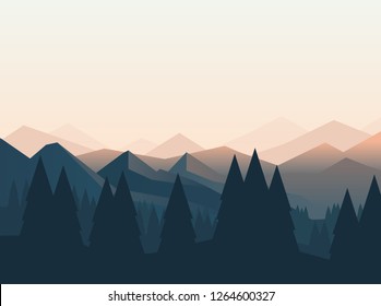 Abstract landscape. Minimalist style