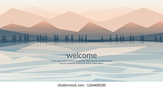 Abstract landscape. Minimalist style