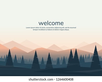 Abstract landscape. Minimalist style