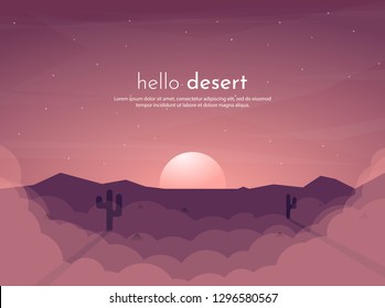 Abstract landscape. Minimalist style