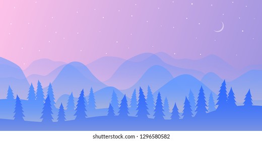 Abstract landscape. Minimalist style